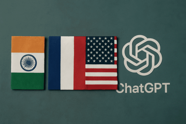 La France dans le Top 5 mondial de ChatGPT