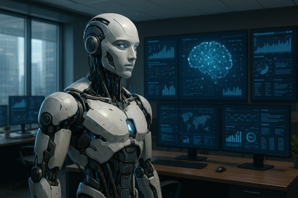 Artificial General Intelligence : un robot et un cerveau
